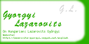 gyorgyi lazarovits business card